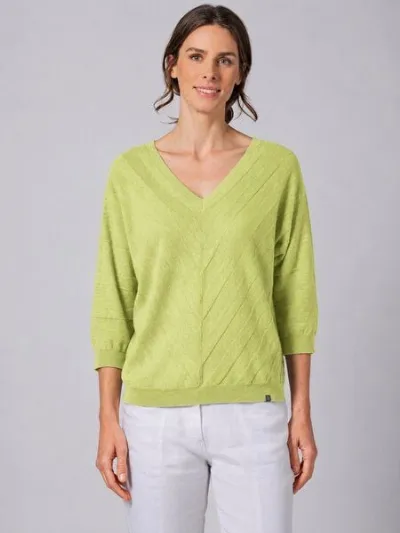 HempAge HempAge Pullover mit V-Ausschnitt Hanf/Biobaumwolle