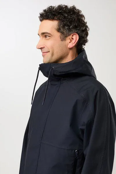 LangerChen LangerChen Kapuzenjacke mit verdeckter Knopfleiste