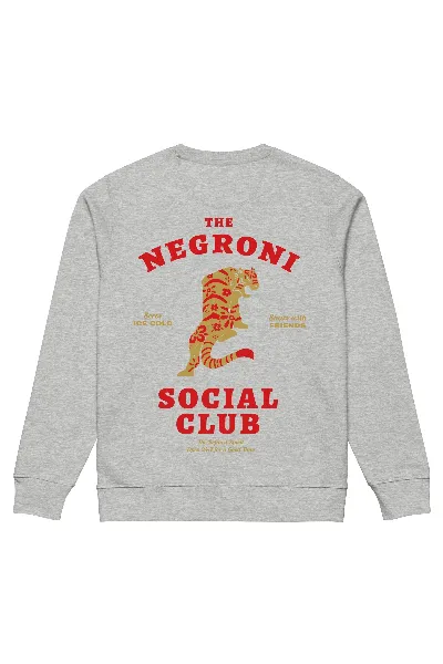 The Refined Spirit The Refined Spirit Damen vegan Sweatshirt Unisex The Negroni Social Club Heather Grey