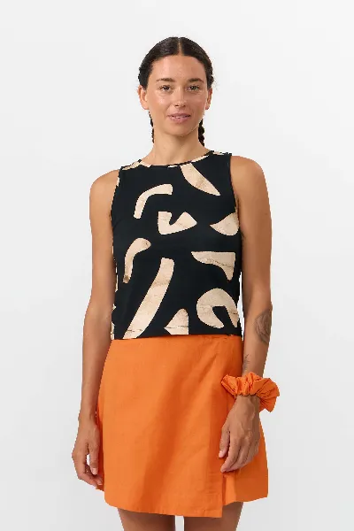 SUITE13LAB SUITE13LAB Damen vegan Top Miño Print Stones