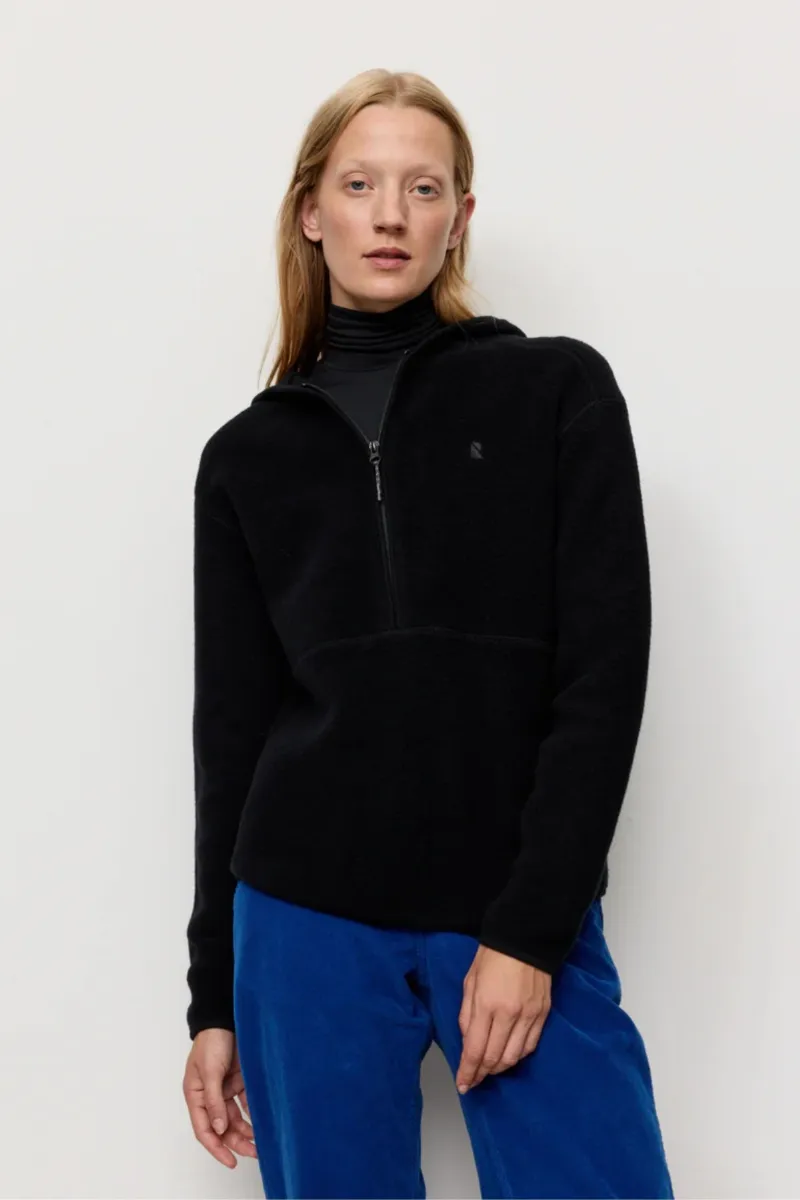 recolution Hoodie Fleece Forsthia Schwarz