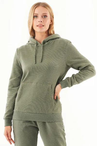 ORGANICATION ORGANICATION Damen vegan Hoodie Haree Olive