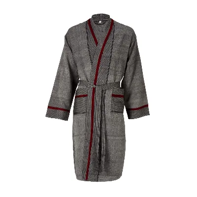 Luks Luks Herren vegan Kimono Bademantel Mete Charcoal
