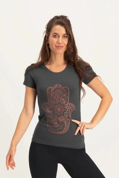 Urban Goddess Urban Goddess Hamsa Core Yoga Tee aus Bio-Baumwolle