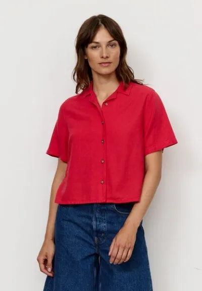 recolution Damen Bluse aus Leinen und LENZING ECOVERO Viskose Mix - CAMELLIA - recolution