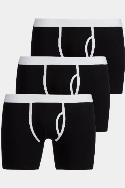 VATTER VATTER Herren vegan Boxershorts Claus Schwarz 3er-Pack