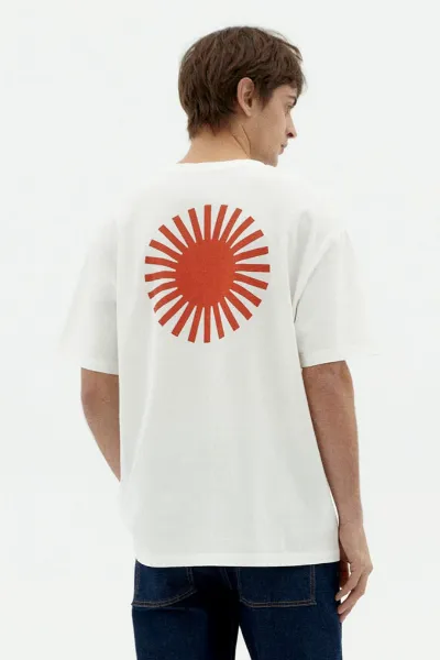 thinking mu Thinking MU Herren vegan T-Shirt Aaron Red Sun Back Print