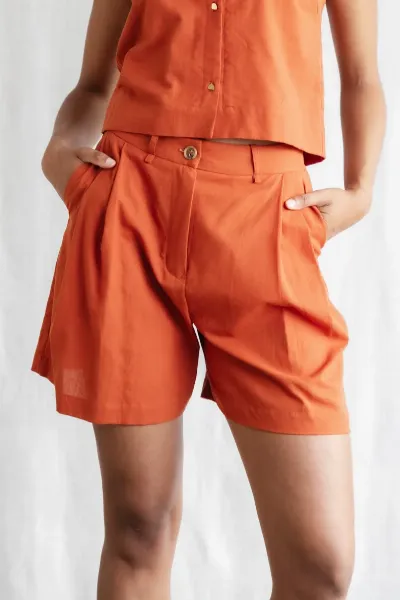 Jyoti Fair Works Jyoti Fair Works Damen vegan Shorts Kamalia Terracotta