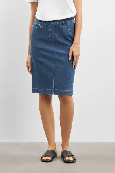 LAURIE LAURIE Damen vegan Rock Denim Susanna Blau Denim
