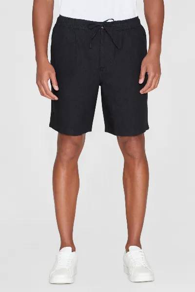 KnowledgeCotton Apparel KnowledgeCotton Apparel Herren vegan Shorts Loose Black Jet