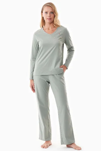 ORGANICATION ORGANICATION Damen vegan Pyjama Set Tieerra Salbei