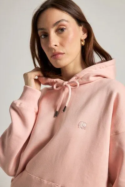 Trendsplant Trendsplant Women's Organic Essential Oversized Hoodie Pale Pink
