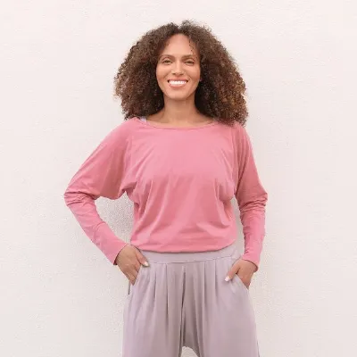 Jaya Jaya YANTI - Damen - Longsleeve für Yoga und Freizeit aus Biobaumwolle