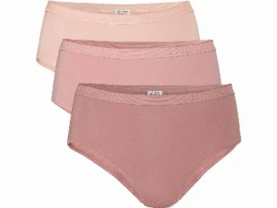 Living Crafts Living Crafts Bio-Damen-Slips POLLY mit elastischem Bund, 3 Stk., multi/rosewood,
