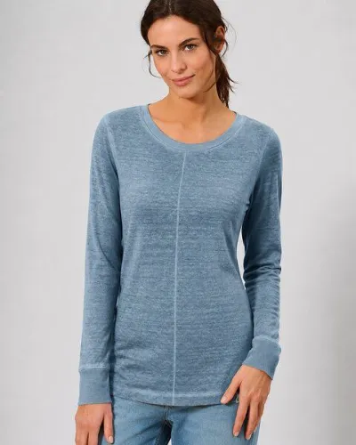 HempAge HempAge Langarmshirt mit mittiger Naht Hanf/Biobaumwolle