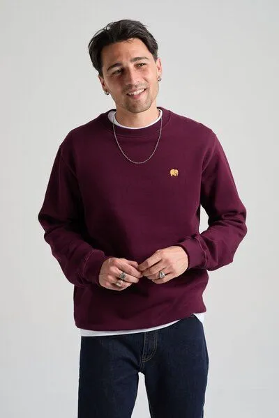 Trendsplant Trendsplant Organic Essential Sweatshirt Wine Red