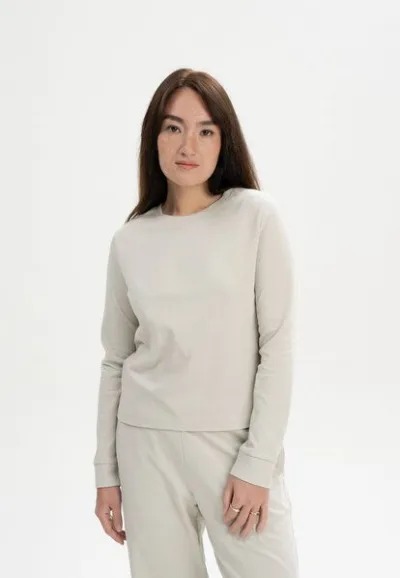MELA MELA Langarmshirt schwer Style AASTHA aus 100% Bio-Baumwolle