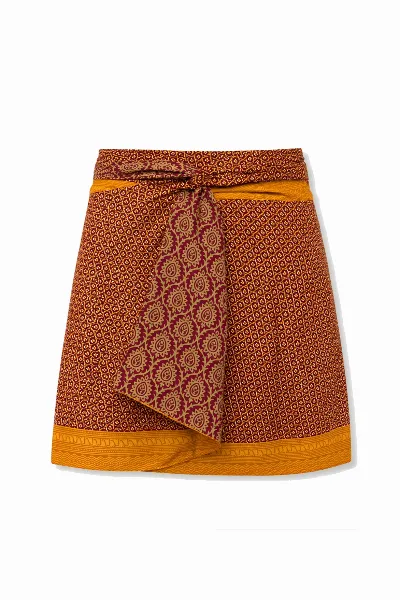 el.résidu el.résidu Damen vegan Rock Amira Orange/Dunkelbraun
