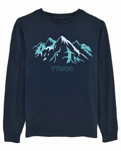 YTWOO YTWOO Herren Langarmshirt Bergland aus schwerer Baumwolle