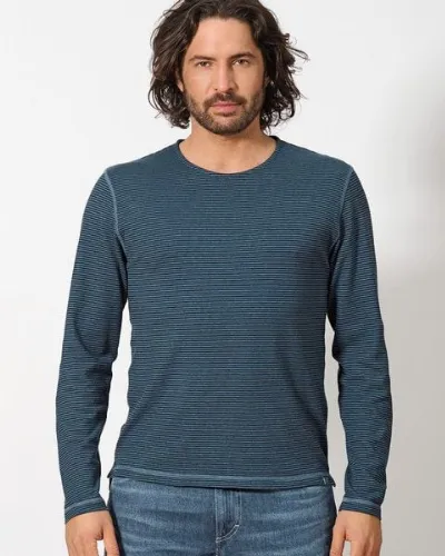 HempAge HempAge Herren Langarmshirt gestreift Hanf/Biobaumwolle