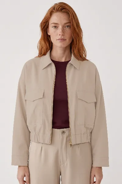 ORGANICATION ORGANICATION Damen vegan Jacke In Taupe
