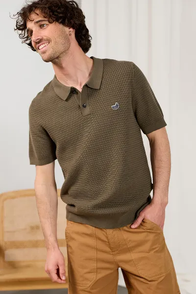 TWOTHIRDS TWOTHIRDS Herren vegan Polohemd Coetivy Khaki