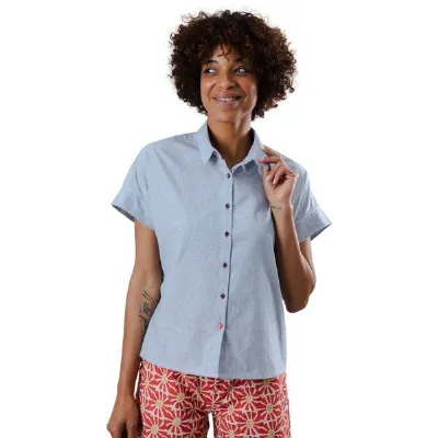 Brava Fabrics Brava Fabrics Kurzarm-Bluse Pinstripes Batwing Sleeve Blouse