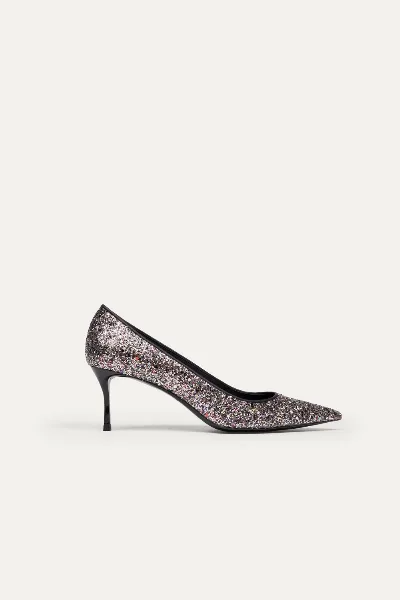 BIKKOU BIKKOU Damen vegan Pumps Montag Im Büro Multicolor Glitzer