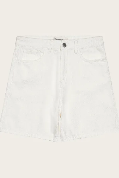 KnowledgeCotton Apparel KnowledgeCotton Apparel Damen vegan Shorts Gale Straight Twill Egret