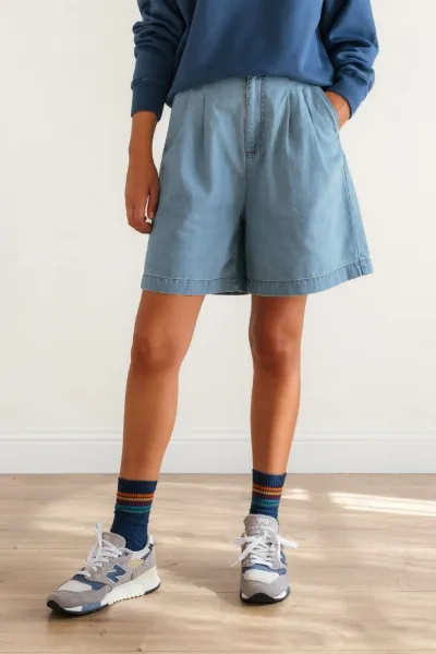 TWOTHIRDS TWOTHIRDS Damen vegan Shorts Waikiki Light Denim