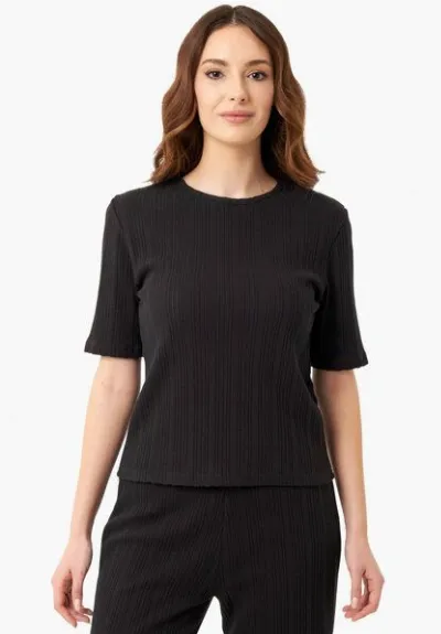 ORGANICATION ORGANICATION Jacquard Rib Top mit 1/2 Arm