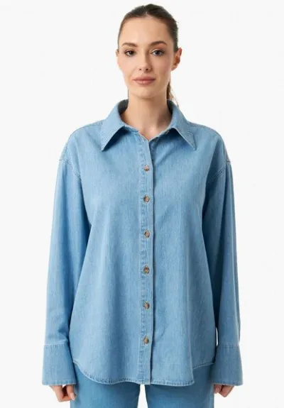 ORGANICATION ORGANICATION Denim-Bluse aus Bio-Baumwolle