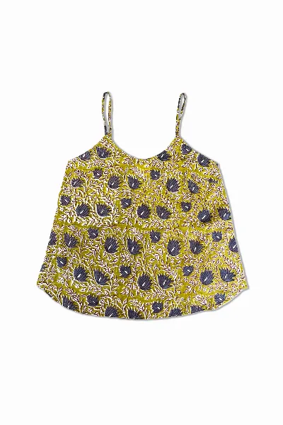 el.résidu el.résidu Damen vegan Top Priyanka Grün/Violett