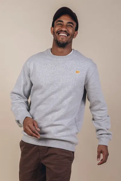 Trendsplant Trendsplant Herren vegan Pullover Essential Heather Grey