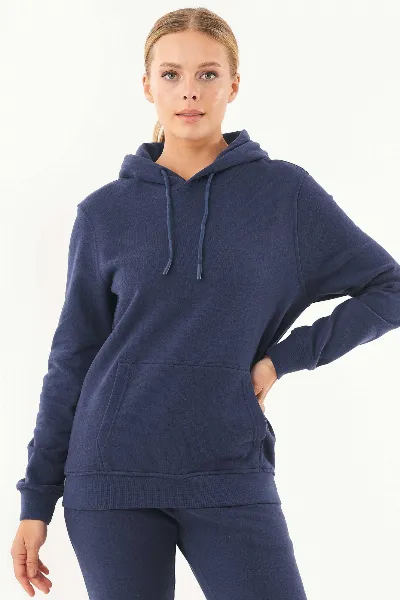 ORGANICATION ORGANICATION Damen vegan Weicher Sweat-Hoodie Aus Bio-Baumwolle Navy