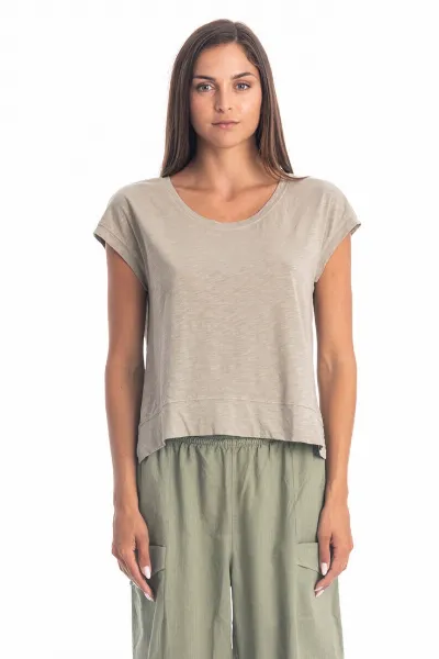 RAVENS VIEW IBIZA RAVENS VIEW IBIZA Damen vegan Top Efeu Stein