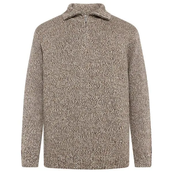 KnowledgeCotton Apparel KnowledgeCotton Apparel Strickpullover Quater zip sweater