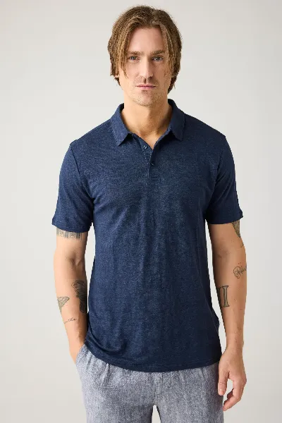 KnowledgeCotton Apparel KnowledgeCotton Apparel Herren vegan Polohemd Total Eclipse