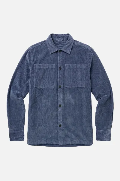 KnowledgeCotton Apparel KnowledgeCotton Apparel Herren vegan Overshirt Loose Cord Vintage Indigo
