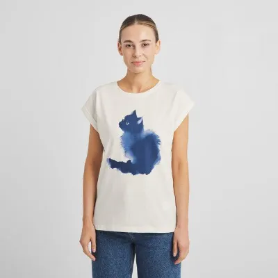 Dedicated DEDICATED Damen T-Shirt Visby Watercolor Cat