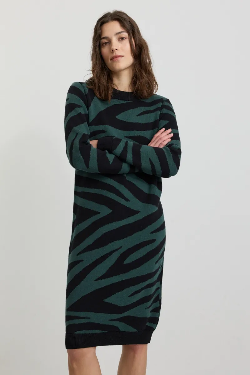 recolution Kleid Amaranthus Zebra Gr&uuml;n