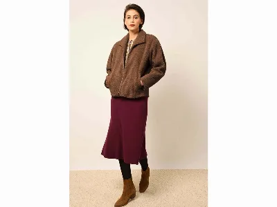 EKYOG EKYOG Damen-Jacke CADOURS aus recyceltem Polyester, camel,