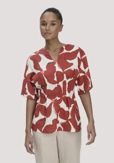 hessnatur hessnatur Print Bluse Relaxed aus reinem Leinen