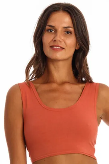 RAVENS VIEW IBIZA RAVENS VIEW IBIZA Damen vegan Yoga Top Erde Rot