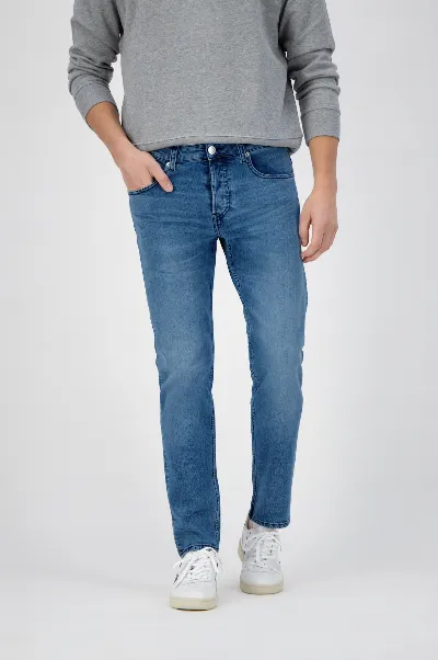 MUD Jeans MUD Jeans Herren vegan Jeans Slimmer Rick Authentic Indigo