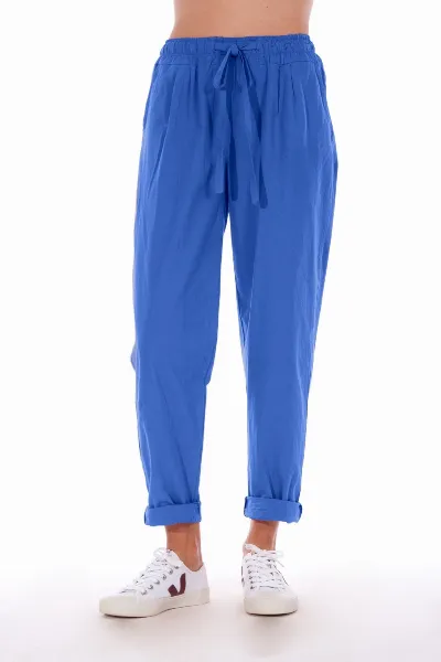 RAVENS VIEW IBIZA RAVENS VIEW IBIZA Damen vegan Hose Santorini Klein Blau