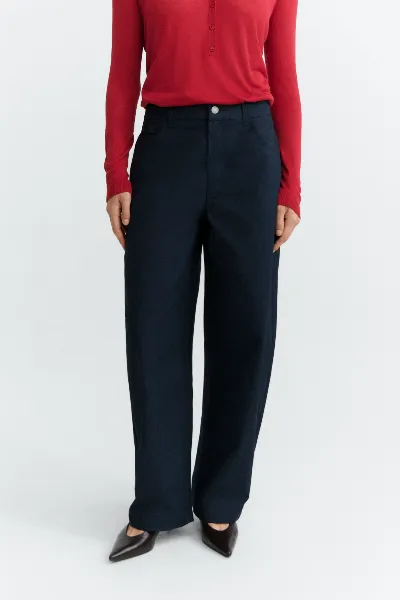 thinking mu Thinking MU Damen vegan Hose Marissa Barrel Marine