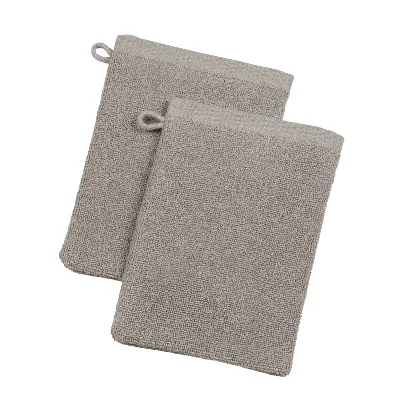 Living Crafts LIVING CRAFTS - Home Waschhandschuh, 2er-Pack - Beige