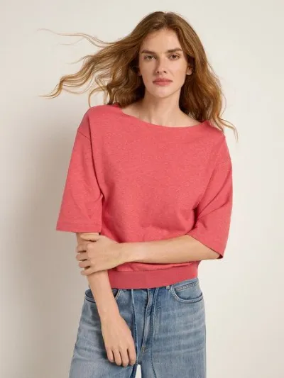 LANIUS LANIUS Shirt mit überschnittener Schulter aus Hanf und Bio-Baumwolle