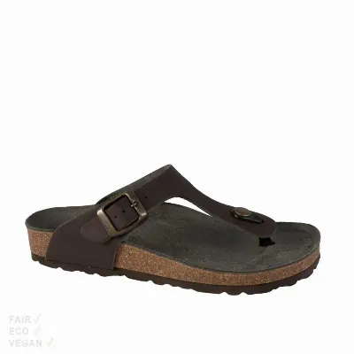 Vegetarian Shoes Vegetarian Shoes Toe Post Sandal Brown